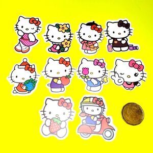 3/$20 brand new 10x hello kitty waterproof stickers